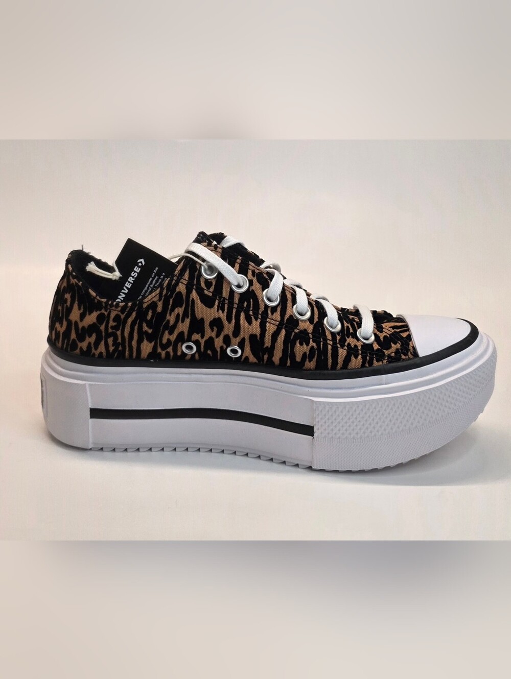 Converse Double Stack Platform Leopard Print Chuck Taylor All Star Women 10.5 - Picture 5 of 10